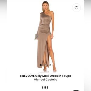 Michael Costello x REVOLVE Gilly Maxi Dress in Taupe